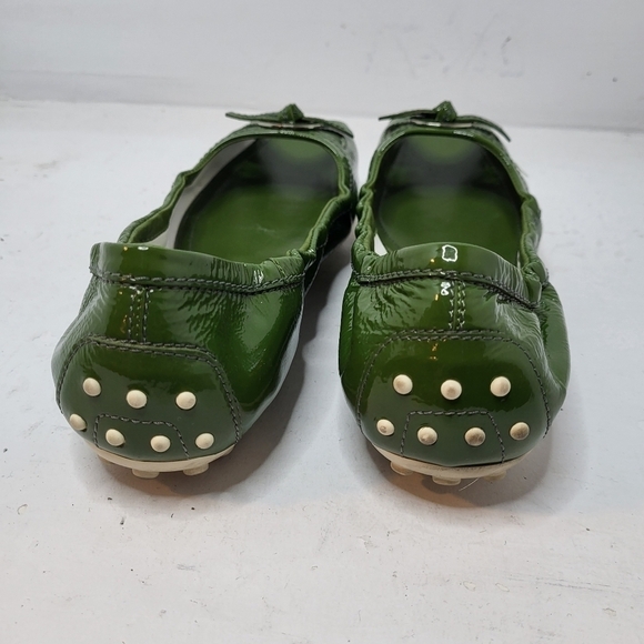 Tod's Green Suede Loafers with Decorative Buckle - Picture 5 of 14